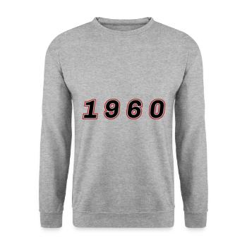 Numéro de l’année 1960 - Sweat-shirt Unisexe - gris chiné - Devant - Alina (178cm) & Michal (187cm)