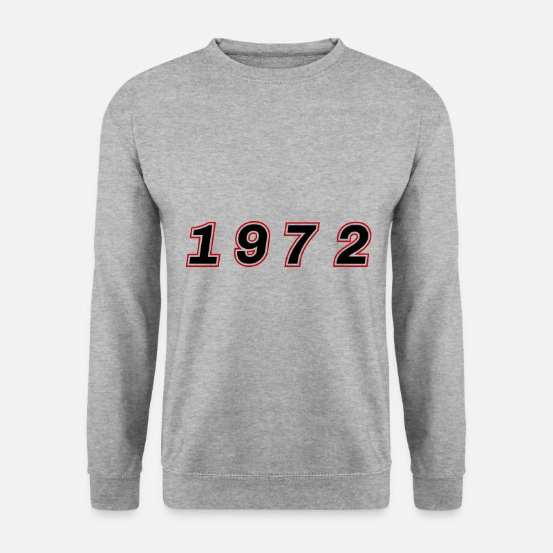 Numéro de l’année 1972 - Sweat-shirt Unisexe - gris chiné