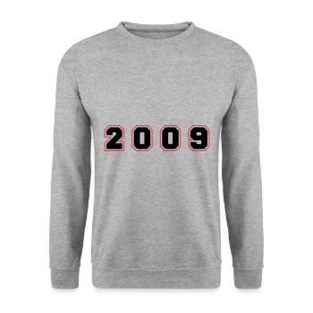 Numéro de l’année 2009 - Sweat-shirt Unisexe - gris chiné - Devant - Alina (178cm) & Michal (187cm)