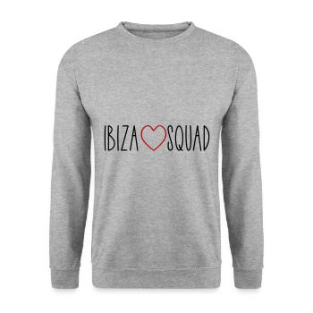 Ibiza Squad Herz - Unisex Pullover - Weißgrau meliert - Vorne - Alina (178cm) & Michal (187cm)