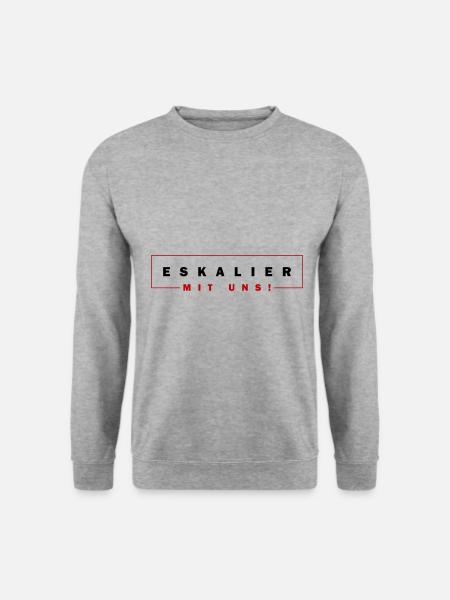 Eskalier mit uns - Unisex Pullover - Weißgrau meliert