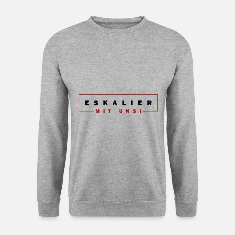 Eskalier mit uns - Unisex Pullover - Weißgrau meliert