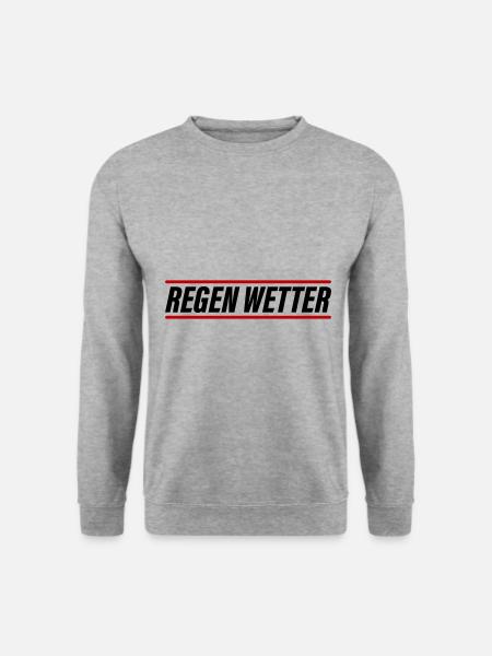 Regen Wetter - Unisex Pullover - Weißgrau meliert