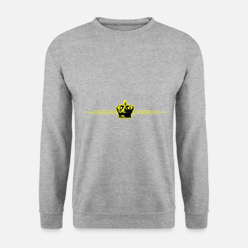 Krone Linie - Unisex Pullover - Weißgrau meliert