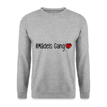 Filles Gang Équipe Femmes Coeur - Sweat-shirt Unisexe - gris chiné - Devant - Alina (178cm) & Michal (187cm)