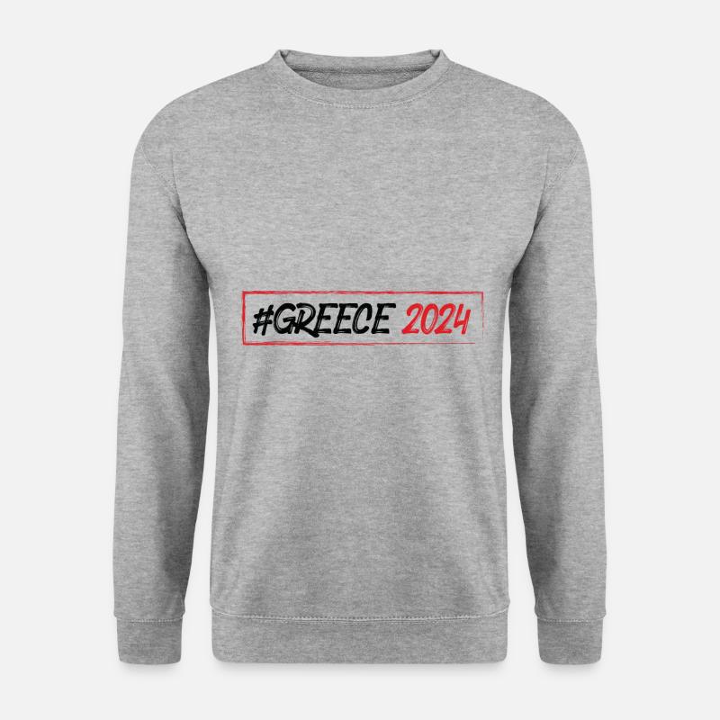 Greece 2024 - Unisex Pullover - Weißgrau meliert