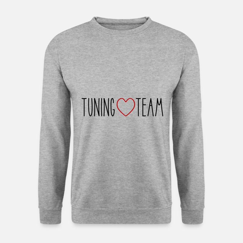Tuning Team Herz - Unisex Pullover - Weißgrau meliert