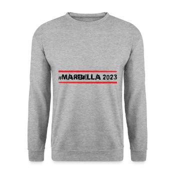 Marbella 2023 - Unisex Sweatshirt - salt & pepper - Front - Alina (178cm) & Michal (187cm)