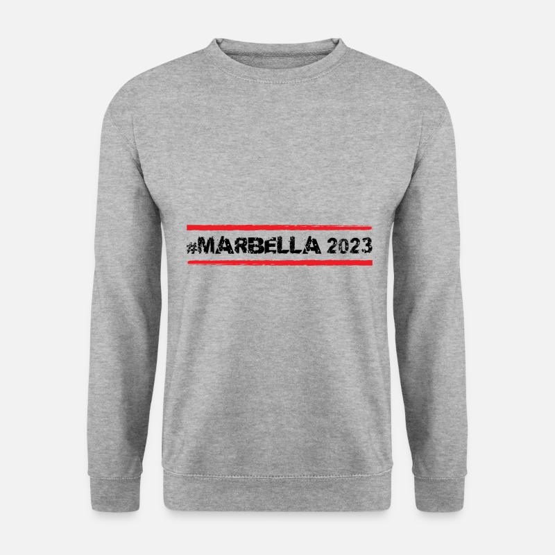 Marbella 2023 - Unisex Pullover - Weißgrau meliert