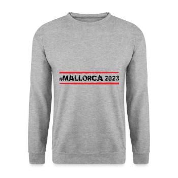 Mallorca 2023 - Unisex Pullover - Weißgrau meliert - Vorne - Alina (178cm) & Michal (187cm)
