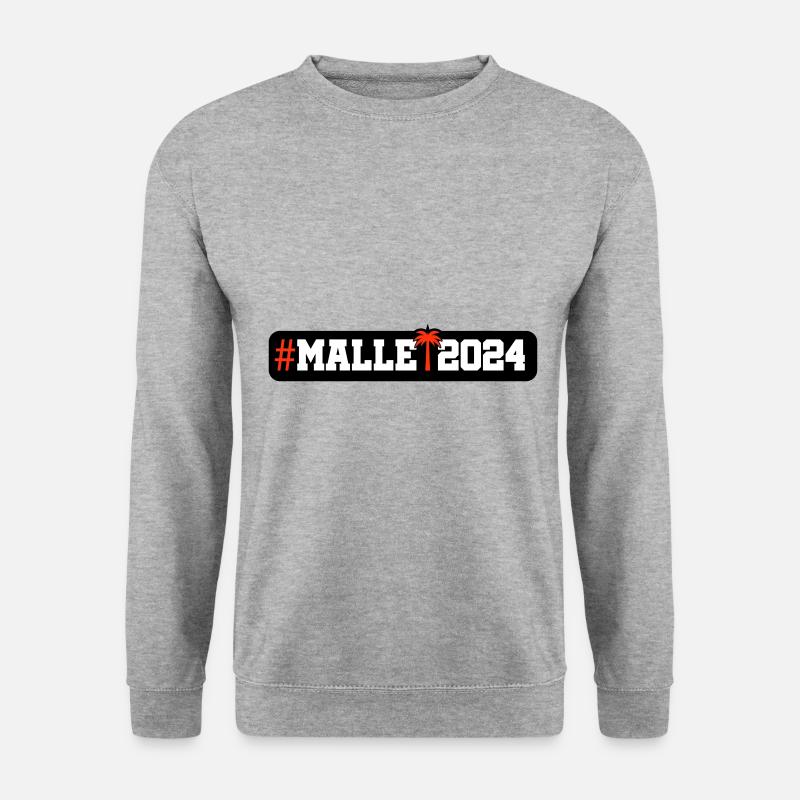 Malle 2024 - Unisex Pullover - Weißgrau meliert