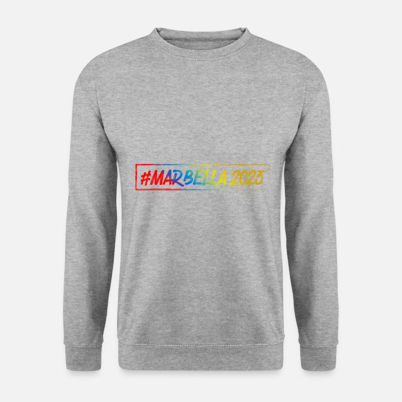 Marbella 2023 - Unisex Pullover - Weißgrau meliert