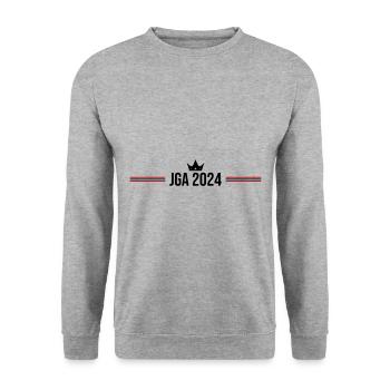 Bachelor Party 2024 Bachelor Party - Unisex Sweatshirt - salt & pepper - Front - Alina (178cm) & Michal (187cm)
