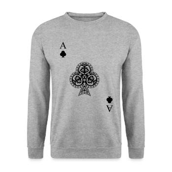 as du trèfle - Sweat-shirt Unisexe - gris chiné - Devant - Alina (178cm) & Michal (187cm)