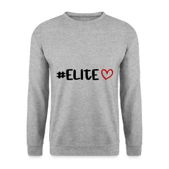 Elite heart - Unisex Sweatshirt - salt & pepper - Front - Alina (178cm) & Michal (187cm)