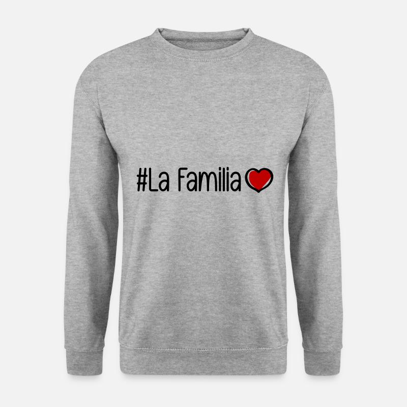La Familia Herz - Unisex Pullover - Weißgrau meliert