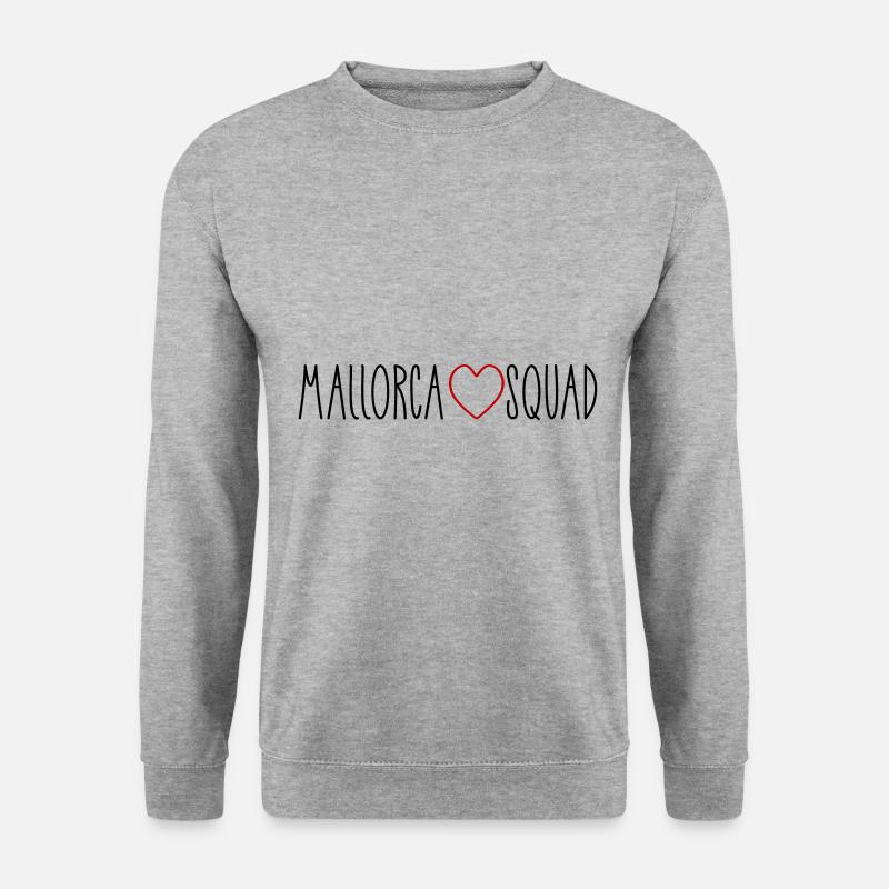 Mallorca Squad Herz - Unisex Pullover - Weißgrau meliert