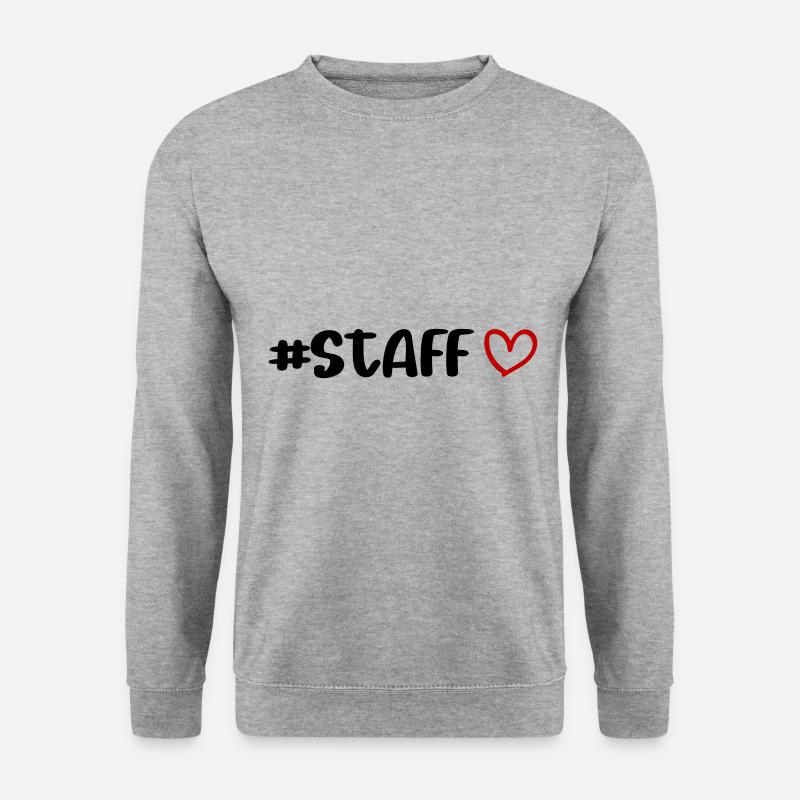 Staff Herz - Unisex Pullover - Weißgrau meliert