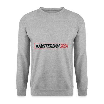 Amsterdam 2024 - Sweat-shirt Unisexe - gris chiné - Devant - Alina (178cm) & Michal (187cm)