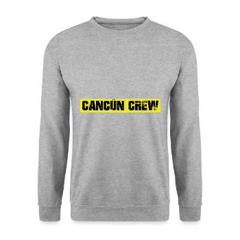 Cancun Crew - Unisex Pullover - Weißgrau meliert - Vorne - Alina (178cm) & Michal (187cm)