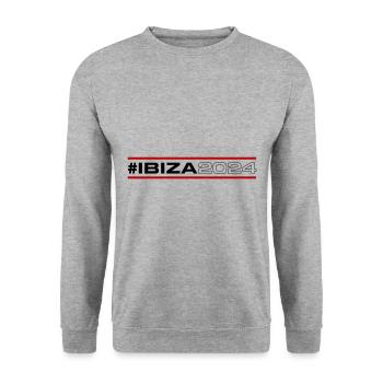 Ibiza 2024 - Unisex Pullover - Weißgrau meliert - Vorne - Alina (178cm) & Michal (187cm)