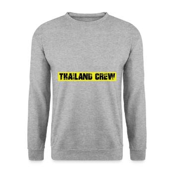 Thailand Crew - Unisex Pullover - Weißgrau meliert - Vorne - Alina (178cm) & Michal (187cm)