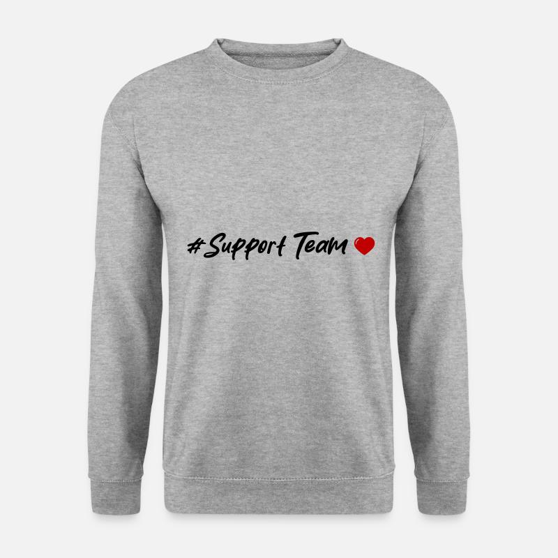 Support Team Heart - Unisex Sweatshirt - salt & pepper