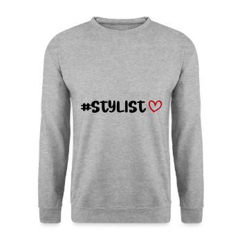 Stylist heart - Unisex Sweatshirt - salt & pepper - Front - Alina (178cm) & Michal (187cm)