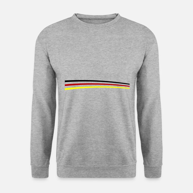 Deutschland Fahne Linie - Unisex Pullover - Weißgrau meliert