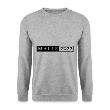 Malle 2022 Heart - Unisex Sweatshirt - salt & pepper - Front - Alina (178cm) & Michal (187cm)