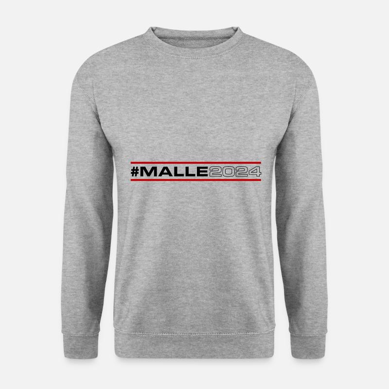 Malle 2024 - Unisex Pullover - Weißgrau meliert