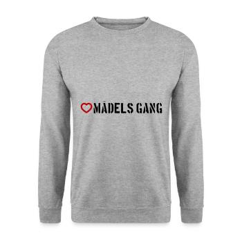 Filles Gang Équipe Femmes Coeur - Sweat-shirt Unisexe - gris chiné - Devant - Alina (178cm) & Michal (187cm)