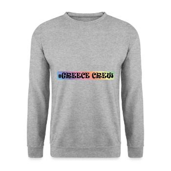 Greece Crew - Unisex Sweatshirt - salt & pepper - Front - Alina (178cm) & Michal (187cm)