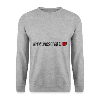 Cœur d’amitié - Sweat-shirt Unisexe - gris chiné - Devant - Alina (178cm) & Michal (187cm)