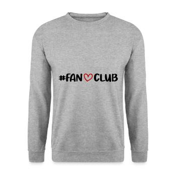 Fan Club Heart - Unisex Sweatshirt - salt & pepper - Front - Alina (178cm) & Michal (187cm)