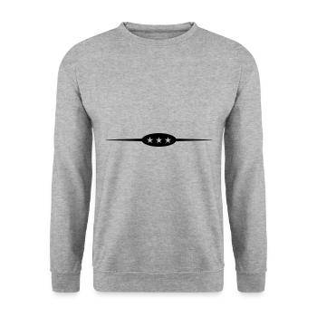 Élément de ligne d’étoile - Sweat-shirt Unisexe - gris chiné - Devant - Alina (178cm) & Michal (187cm)