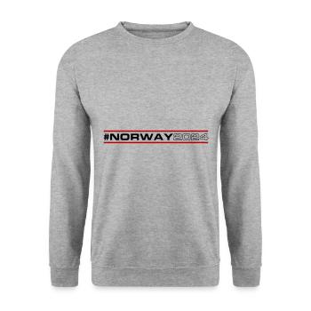 Norwegen 2024 - Unisex Pullover - Weißgrau meliert - Vorne - Alina (178cm) & Michal (187cm)