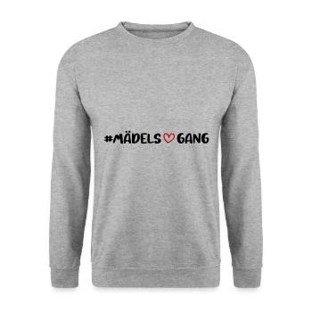 Équipe de gangs de filles Coeur de femmes - Sweat-shirt Unisexe - gris chiné - Devant - Alina (178cm) & Michal (187cm)