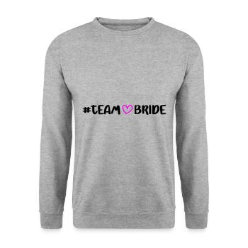 Coeur de mariée de l'équipe - Sweat-shirt Unisexe - gris chiné - Devant - Alina (178cm) & Michal (187cm)