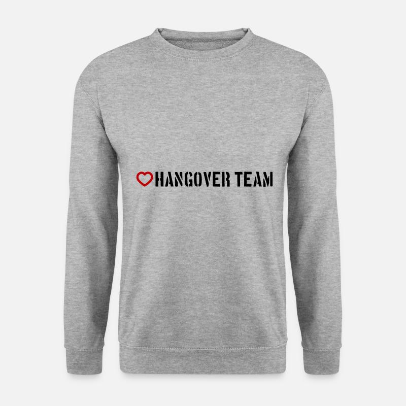 Hangover Team Herz - Unisex Pullover - Weißgrau meliert
