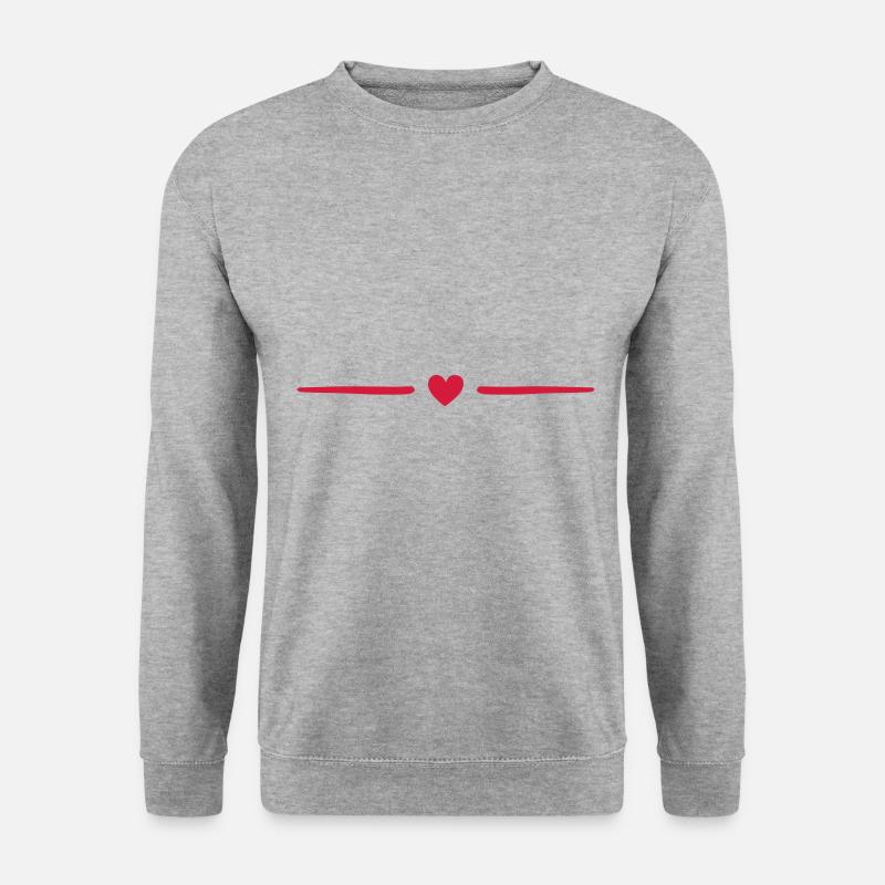 heart line - Unisex Sweatshirt - salt & pepper
