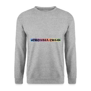 Croatia Crew - Unisex Sweatshirt - salt & pepper - Front - Alina (178cm) & Michal (187cm)