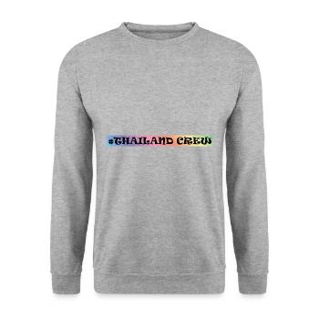 Thailand Crew - Unisex Pullover - Weißgrau meliert - Vorne - Alina (178cm) & Michal (187cm)