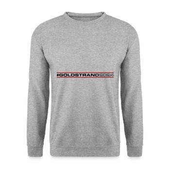 Goldstrand 2024 - Unisex Pullover - Weißgrau meliert - Vorne - Alina (178cm) & Michal (187cm)