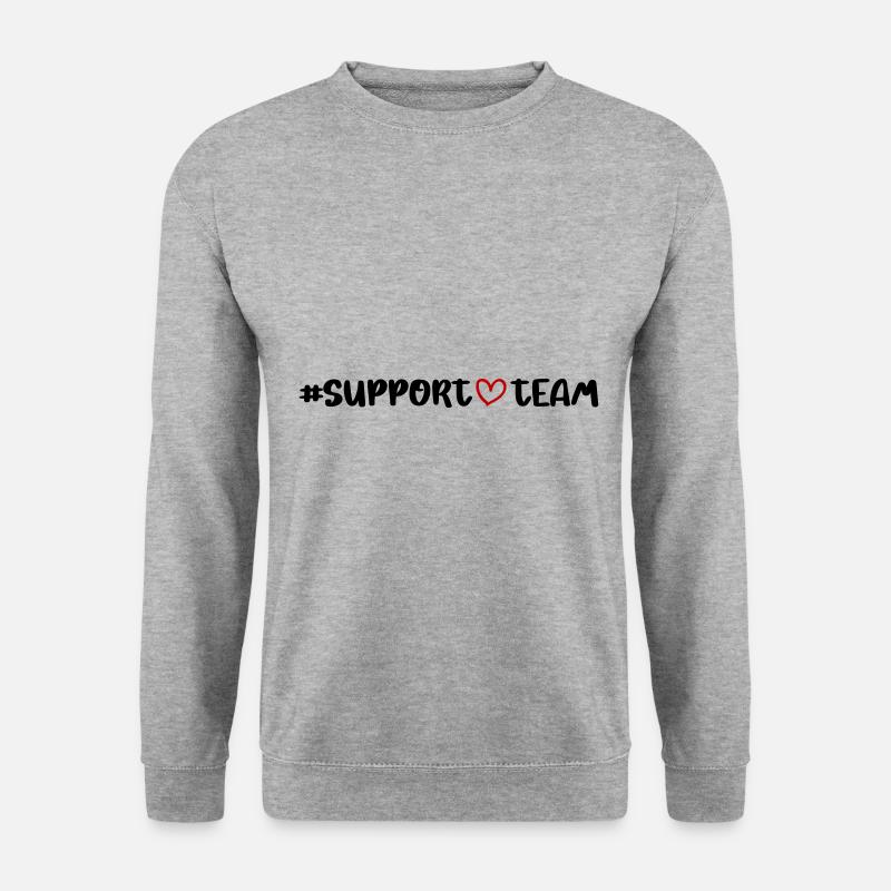 Support team heart - Unisex Sweatshirt - salt & pepper