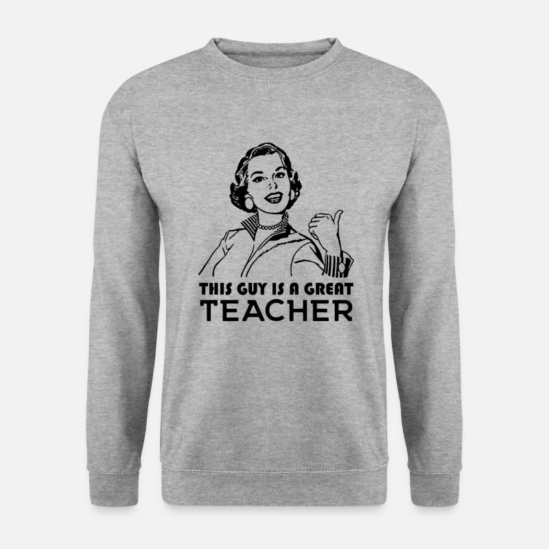 Lehrer. Toller Lehrer. Lehrer Geschenk - Unisex Pullover - Weißgrau meliert