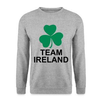 Team Ireland - Unisex Sweatshirt - salt & pepper - Front - Alina (178cm) & Michal (187cm)