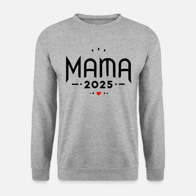 Mama 2025 - Unisex Pullover - Weißgrau meliert
