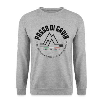 PASSO DI GAVIA ITALY MOUNTAIN CLIMB CYCLING - Unisex Sweatshirt - salt & pepper - Front - Alina (178cm) & Michal (187cm)