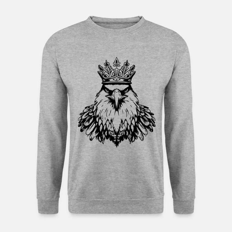 Eagle Crown King - Unisex Sweatshirt - salt & pepper